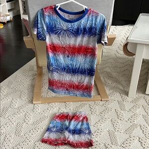 Birdie Bean size 5T Fireworks Pattern Kids Pajamas Set